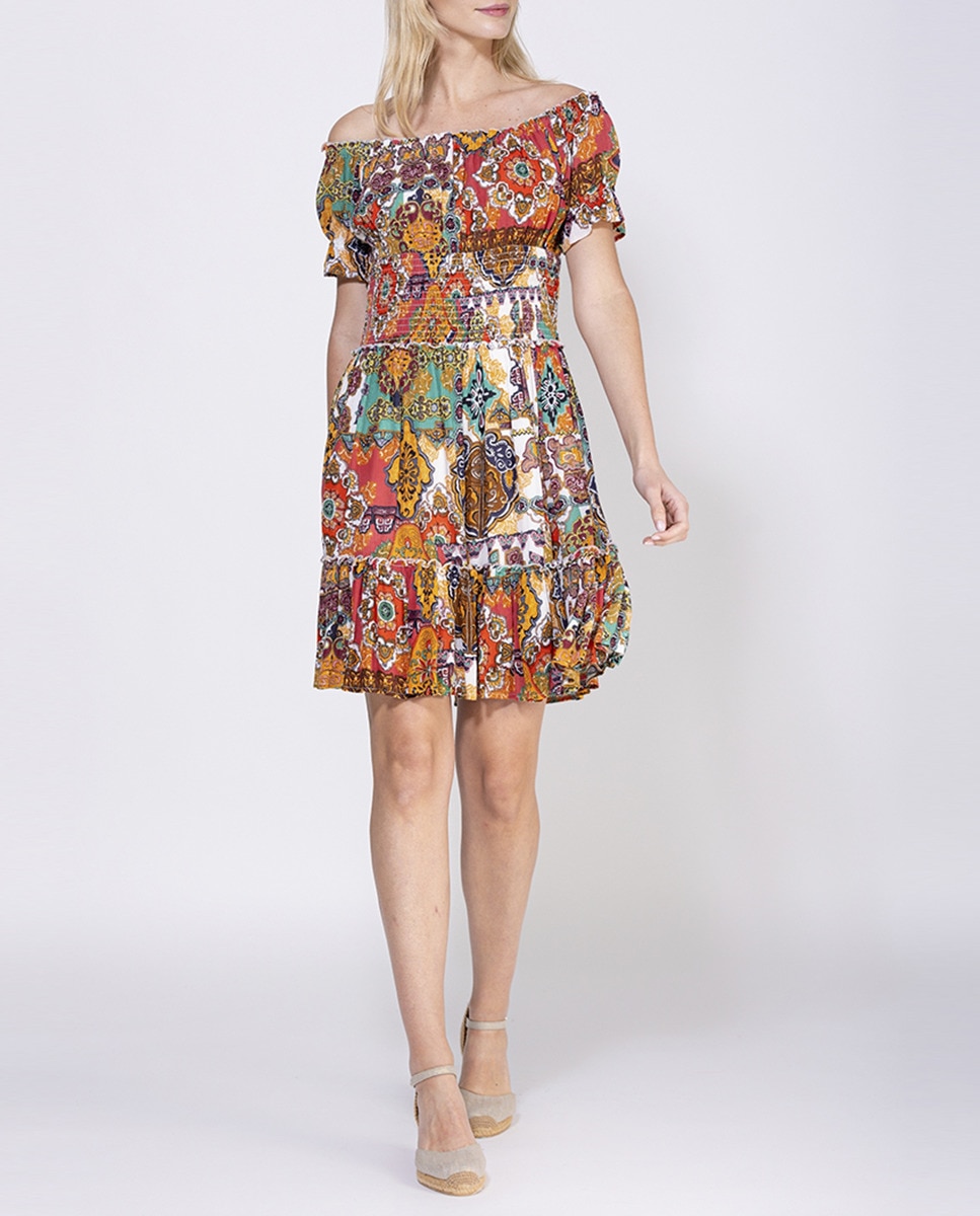 Imagen 0 de Vestido estampado corto