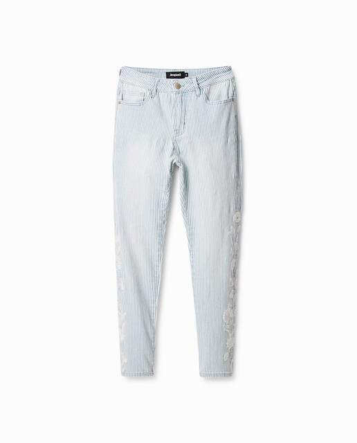 Imagen 0 de Vaquero Skinny de rayas