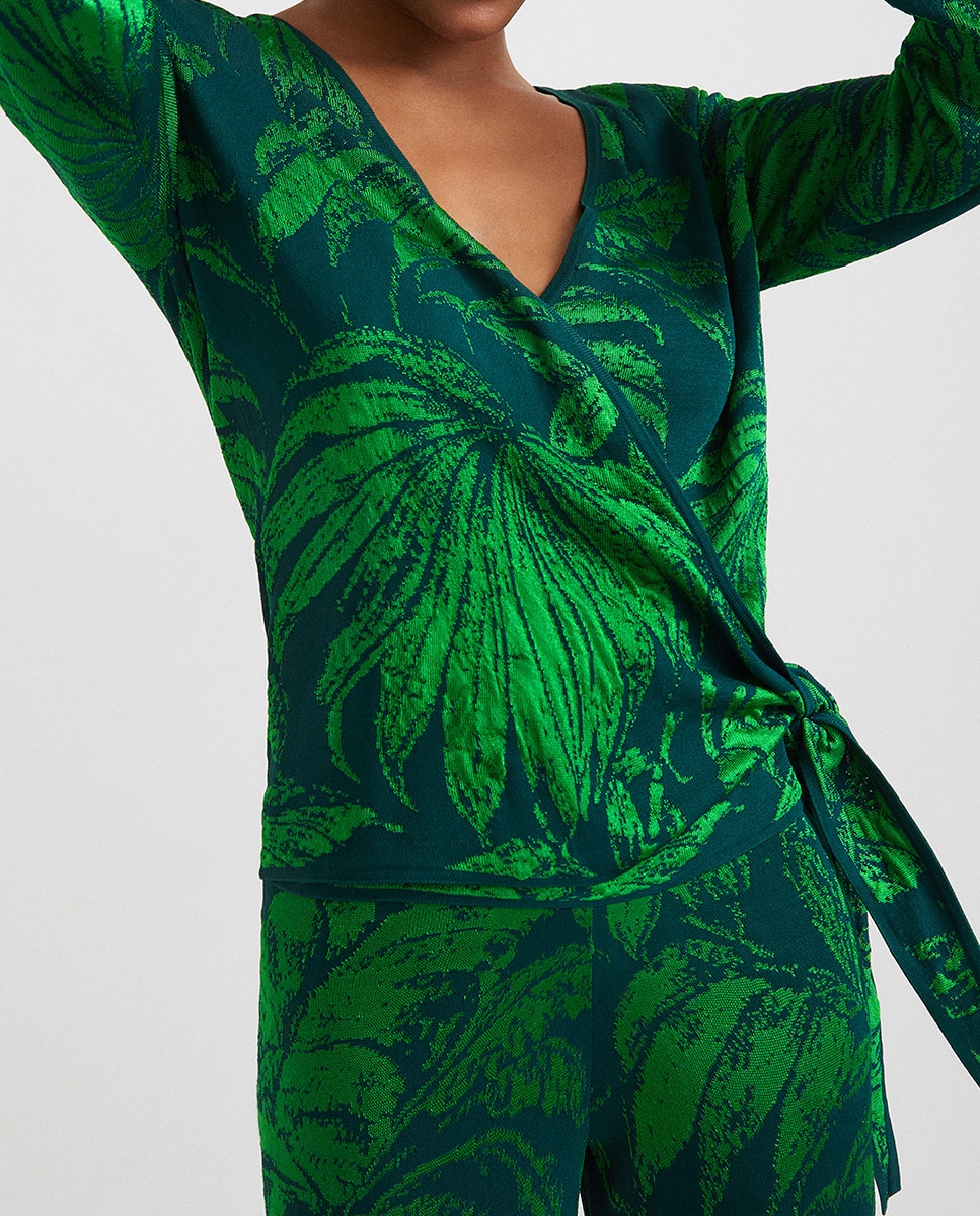 Imagen 0 de Jersey jacquard tropical