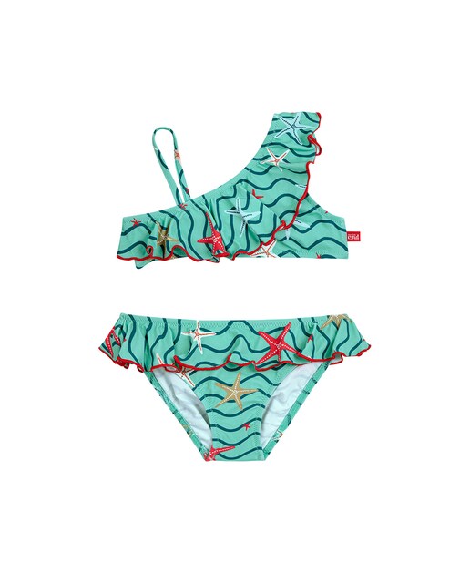 Imagen 0 de Bikini UPF50 Into the Blue con escote asimétrico