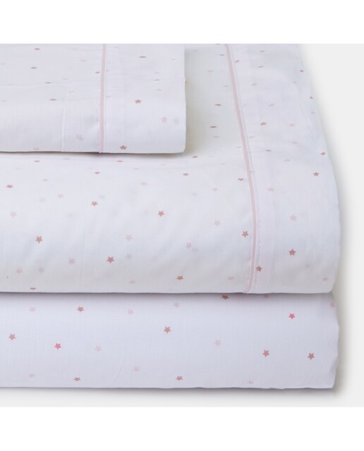 Imagen 0 de Juego de Sábanas Cotton Juice Baby Home Básico 3 piezas estrellas (disponible en varias tallas)