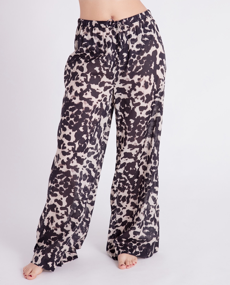 Imagen 0 de Pantalones de playa de algodón estampados