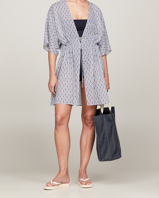 Imagen 0 de Kaftan de manga corta por encima de la rodilla