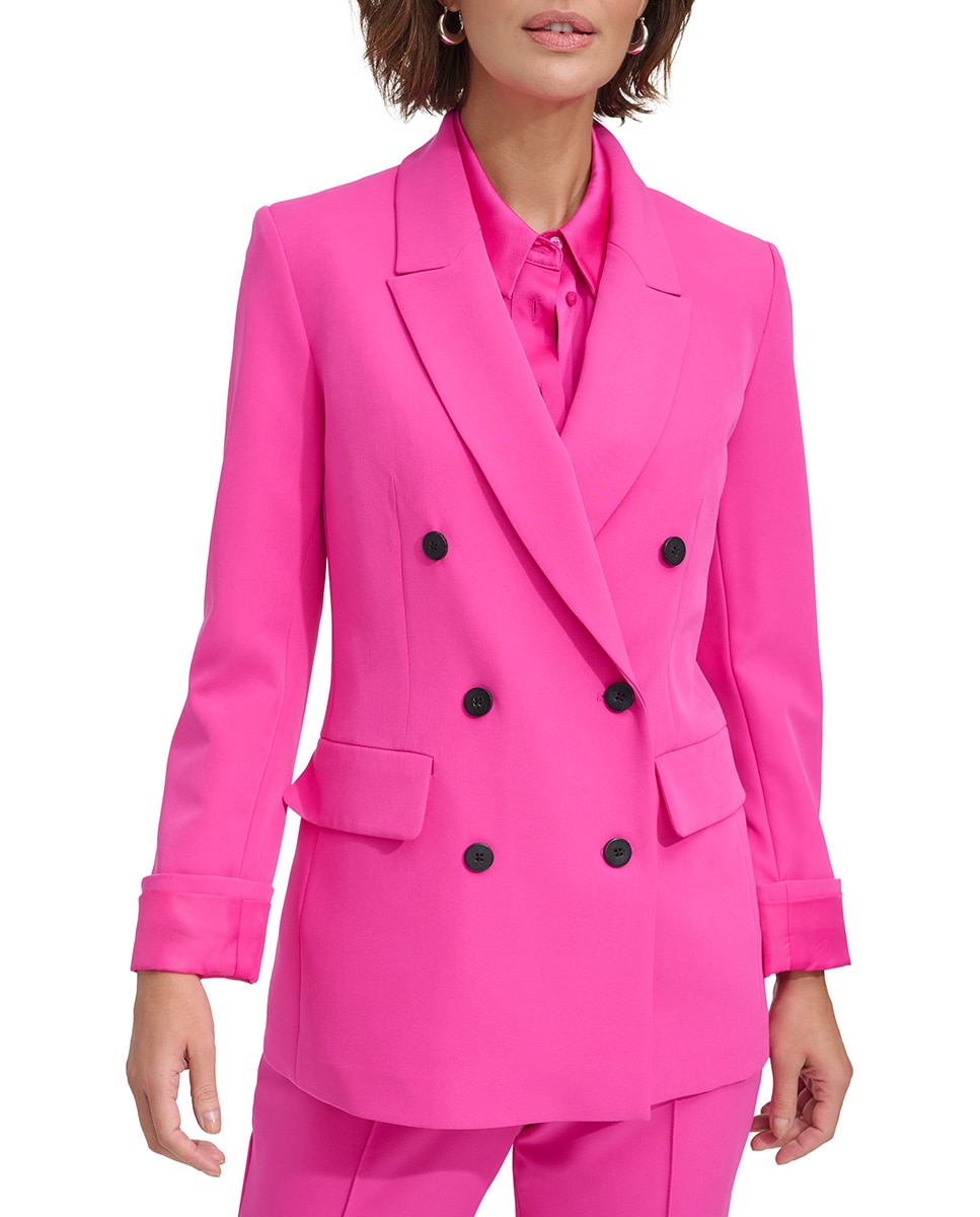 Imagen 0 de Blazer de mujer cruzado con bolsillos laterales