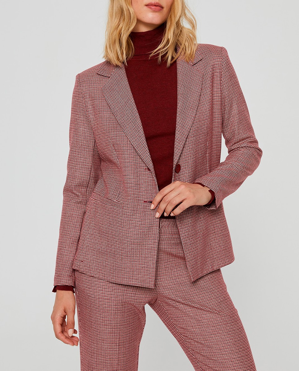 Imagen 0 de Blazer cuadros de mujer