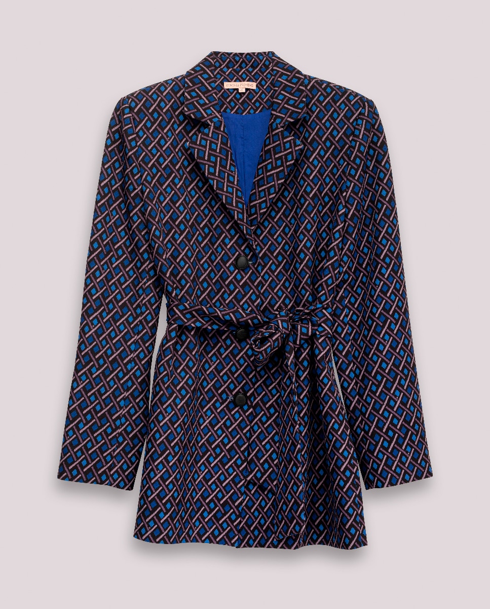 Imagen 0 de Blazer estampada Elena azul