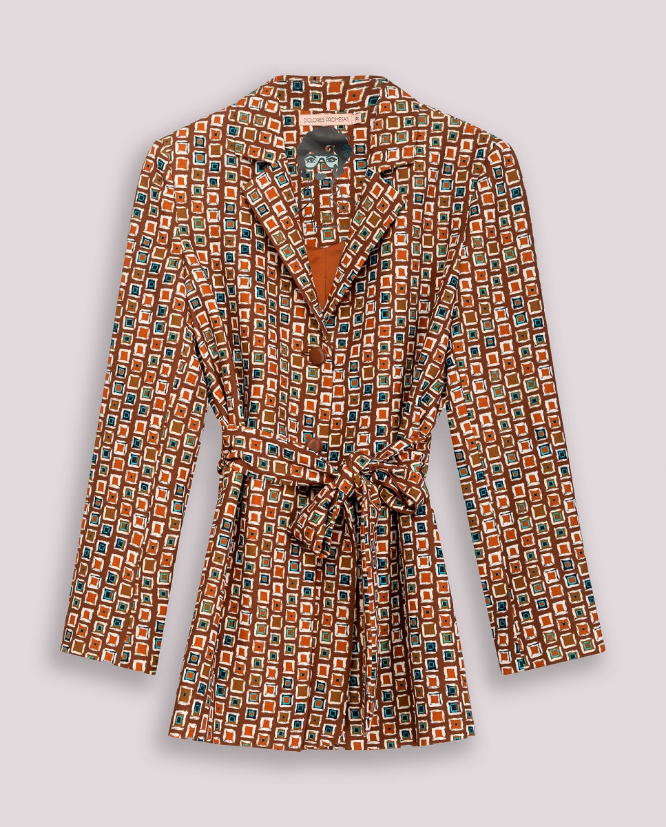 Imagen 0 de Blazer estampado geométrico Manuela