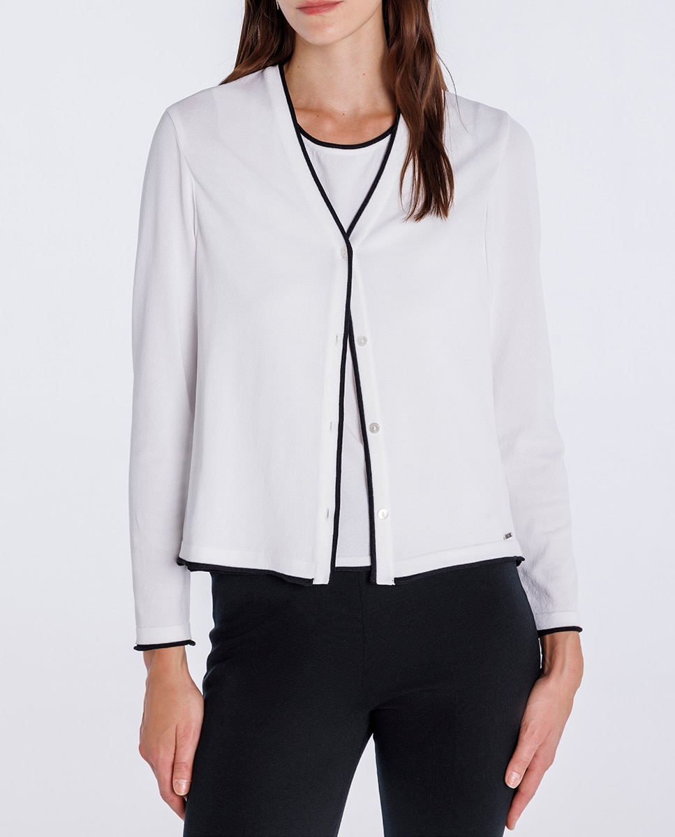 Imagen 0 de Chaqueta punto liso de mujer