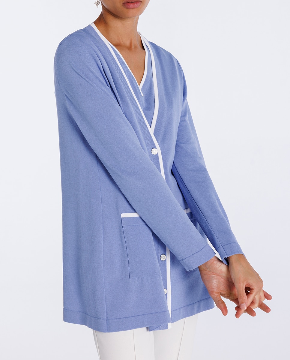 Imagen 0 de Chaqueta punto liso de mujer