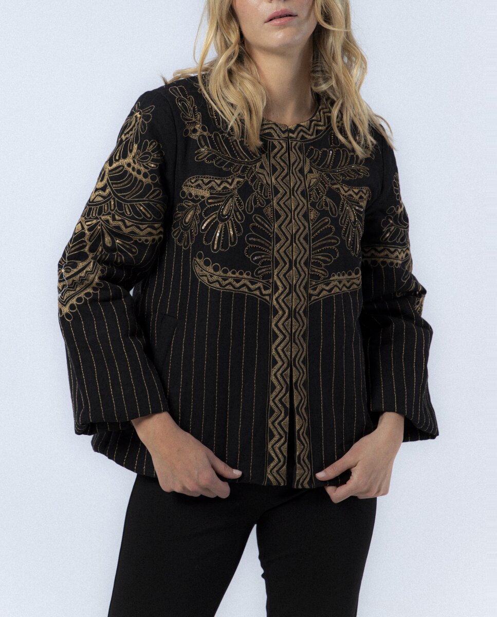 Imagen 0 de Chaqueta Diana Bordado Negro