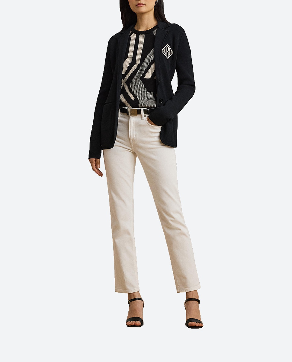 Imagen 0 de Blazer de mujer con parche entorchado y dos botones