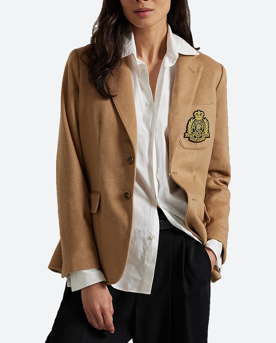 Imagen 0 de Blazer de mujer con dos botones y parche en el pecho