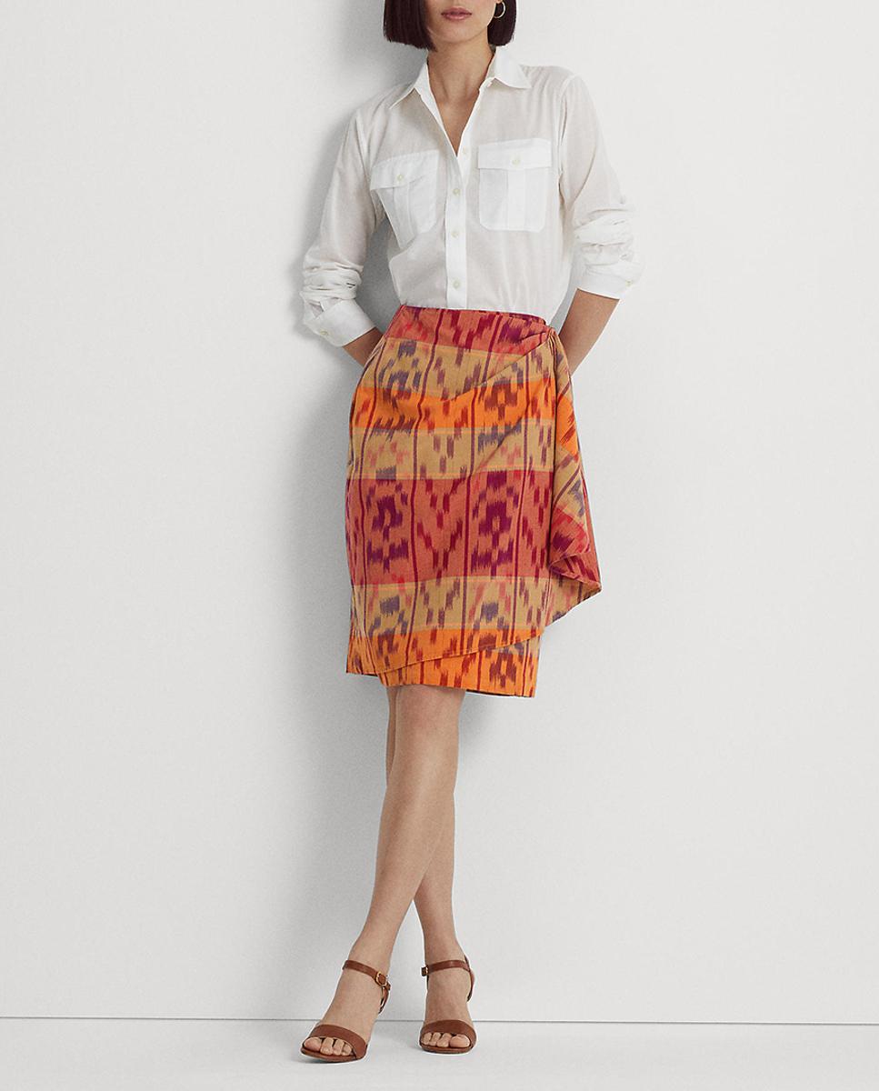 Imagen 0 de Falda midi de rayas multicolor
