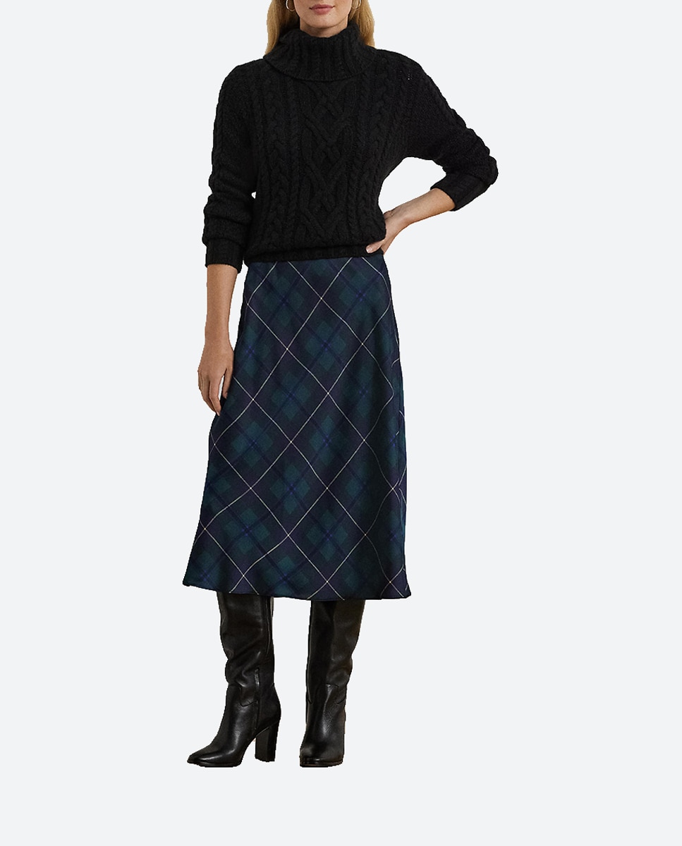 Imagen 0 de Falda midi con estampado de rombos