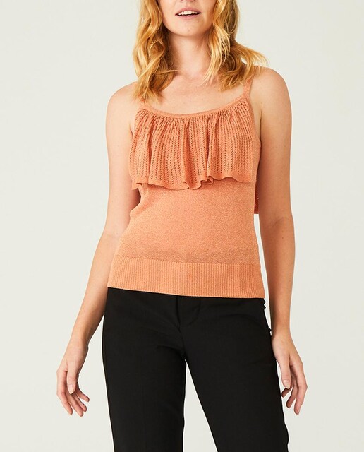 Imagen 0 de Jersey de mujer volante con tirantes