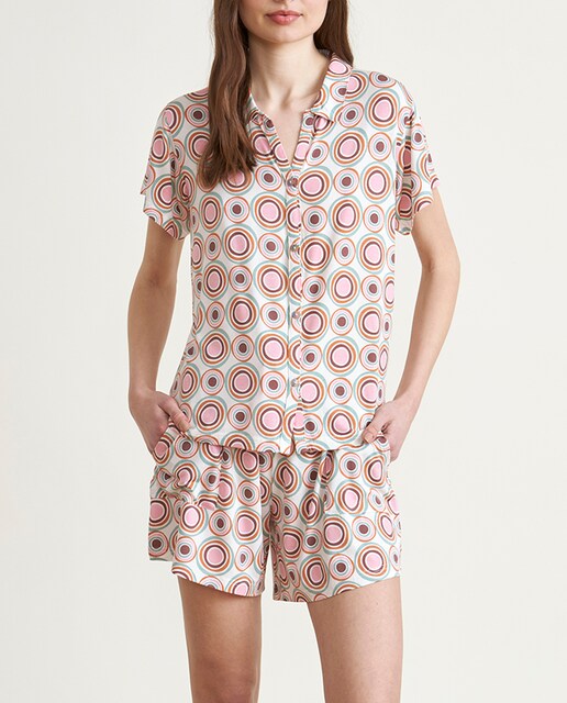 Imagen 0 de Pijama de mujer punto manga corta estampado topos