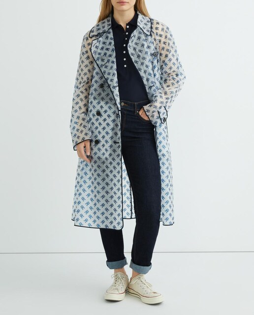 Imagen 0 de Gabardina de mujer estampada  semitransparente
