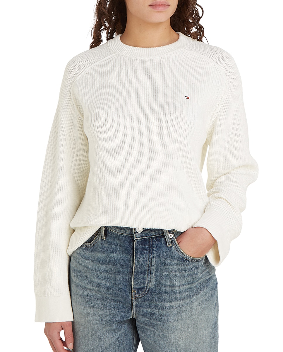 Imagen 0 de Jersey de mujer con cuello redondo y manga larga