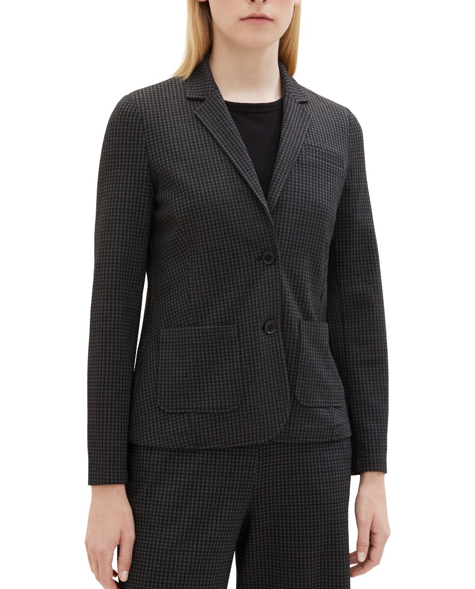 Imagen 0 de Blazer de mujer con cuadros y cierre de botones