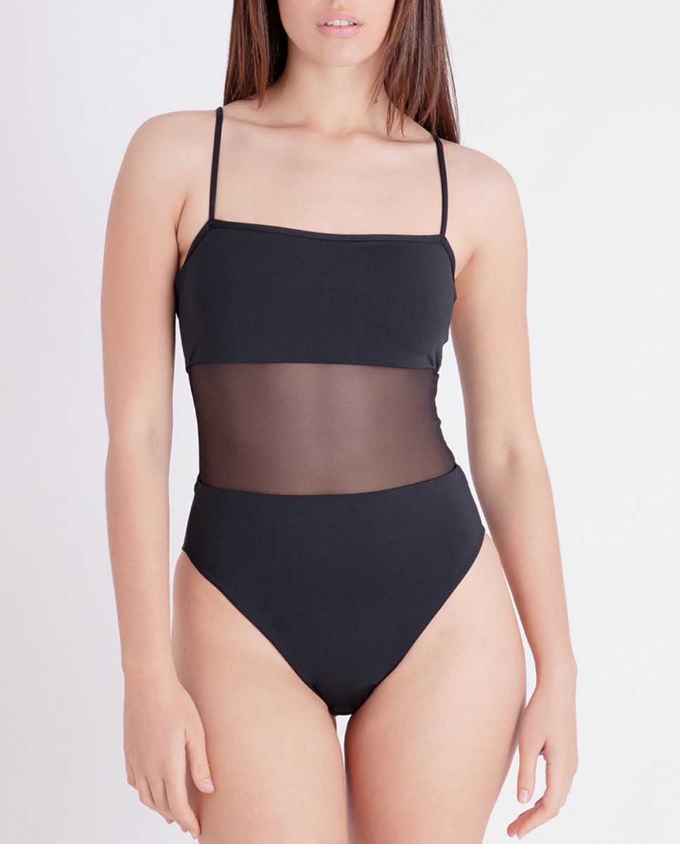 Imagen 0 de Bañador con paneles transparentes