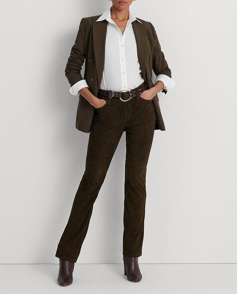 Imagen 0 de Pantalones de mujer rectos de piel