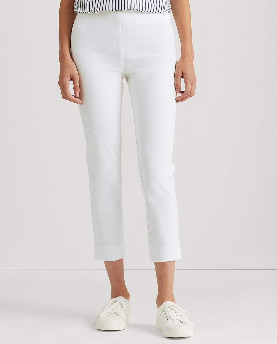 Imagen 0 de Pantalón recto de mujer Lauren Ralph Lauren en color blanco