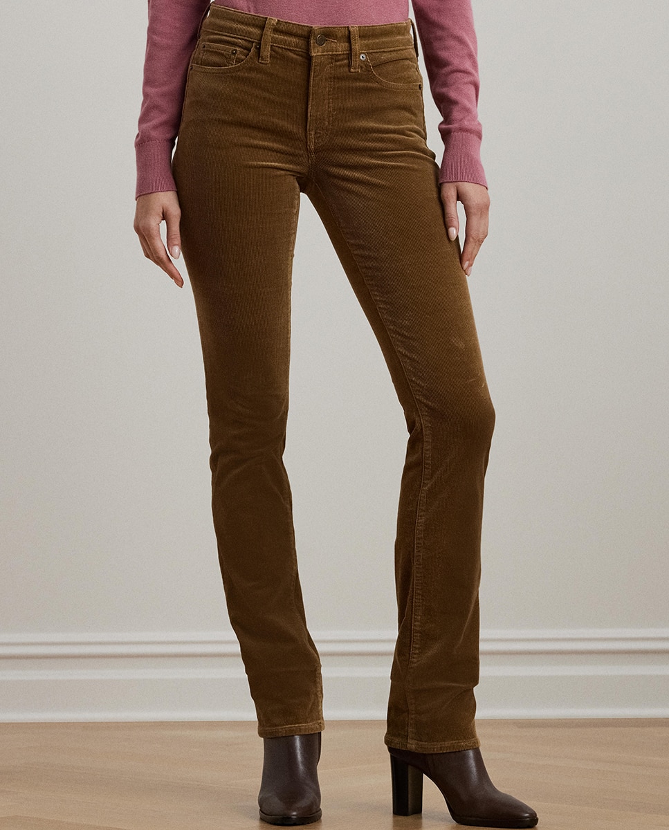 Imagen 0 de Pantalón de mujer de pana elástica de tiro medio