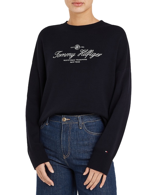 Imagen 0 de Jersey de mujer de cuello redondo y manga larga