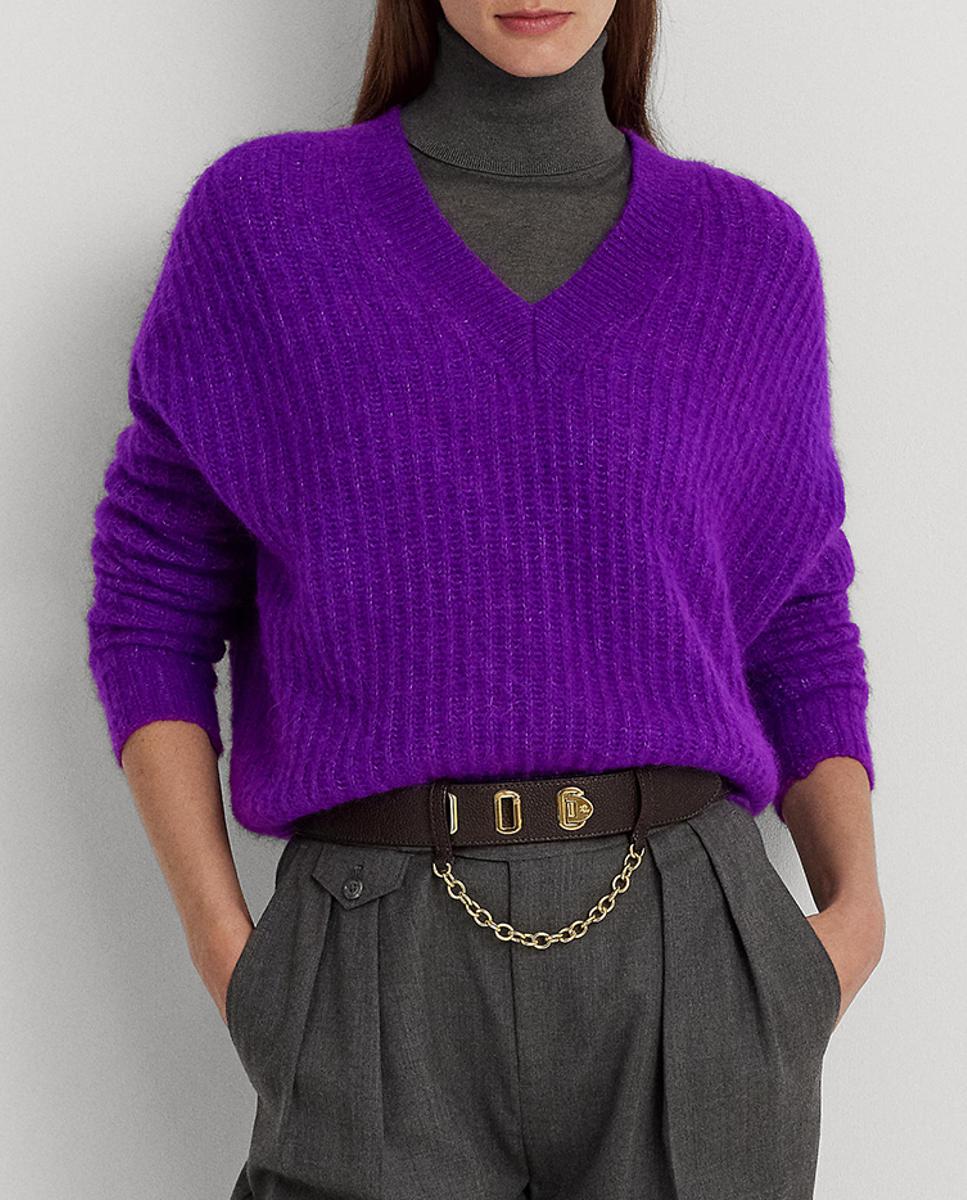 Imagen 0 de Jersey de mujer de cuello pico y manga larga