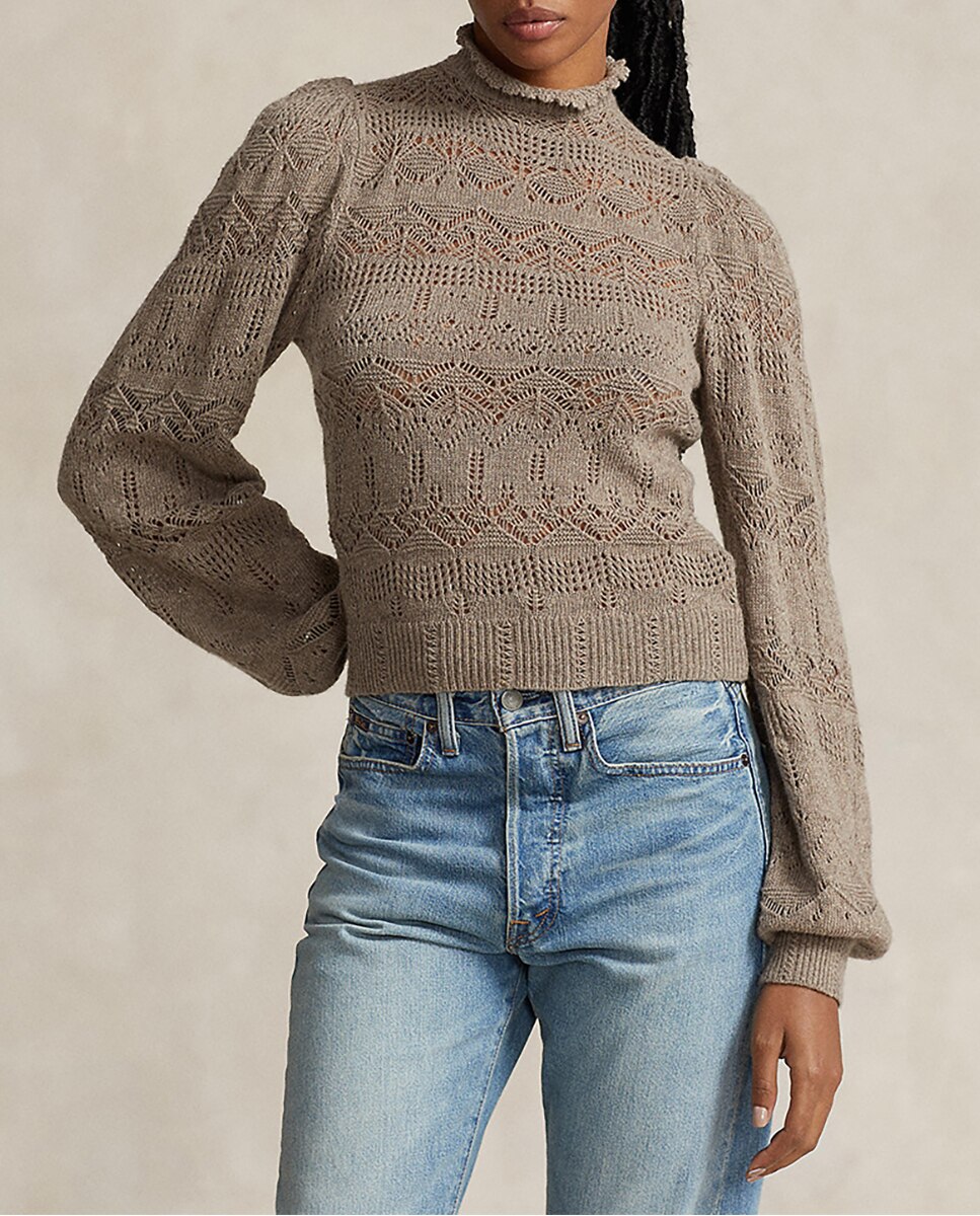 Imagen 0 de Jersey de mujer de cuello perkins y manga larga