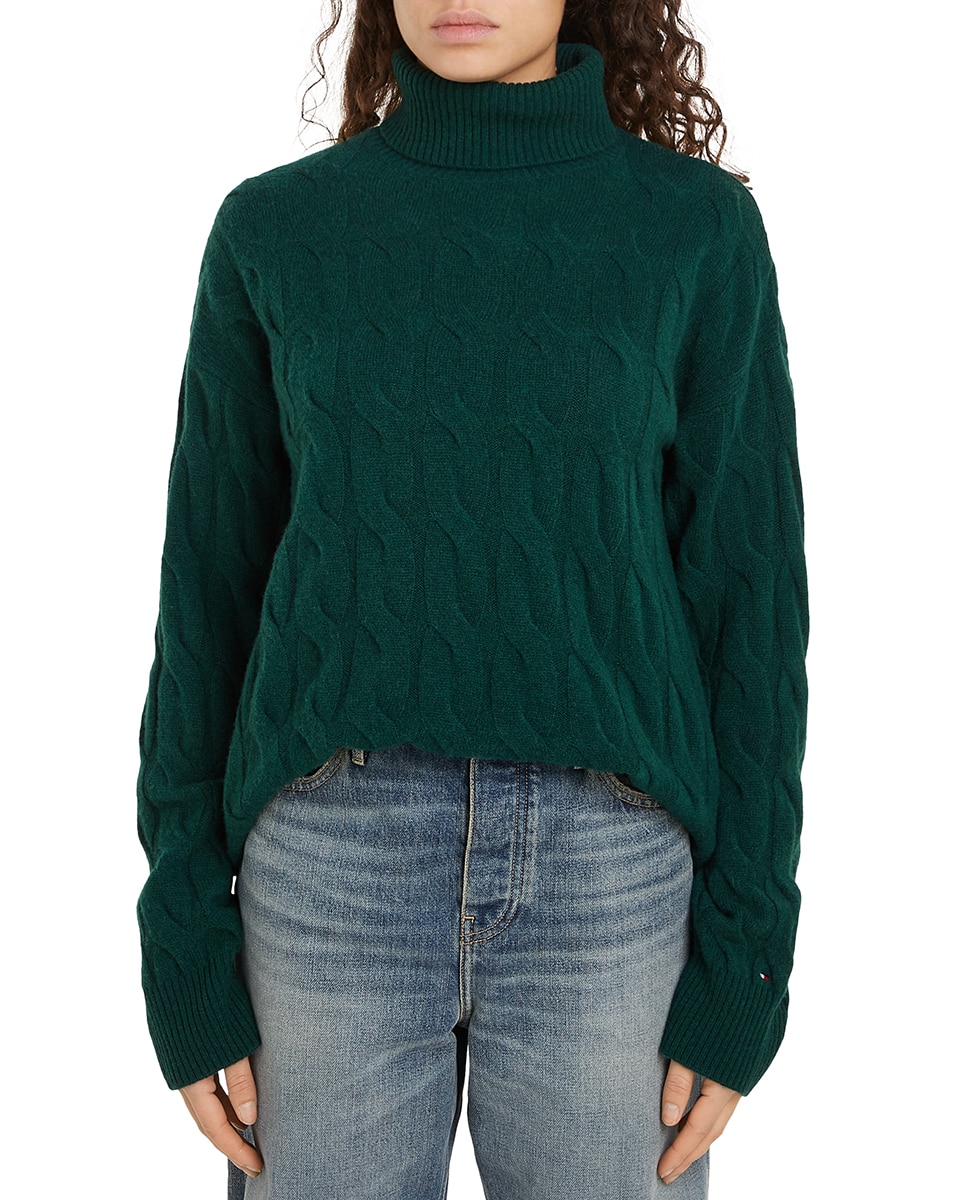 Imagen 0 de Jersey de mujer con cuello alto y manga larga