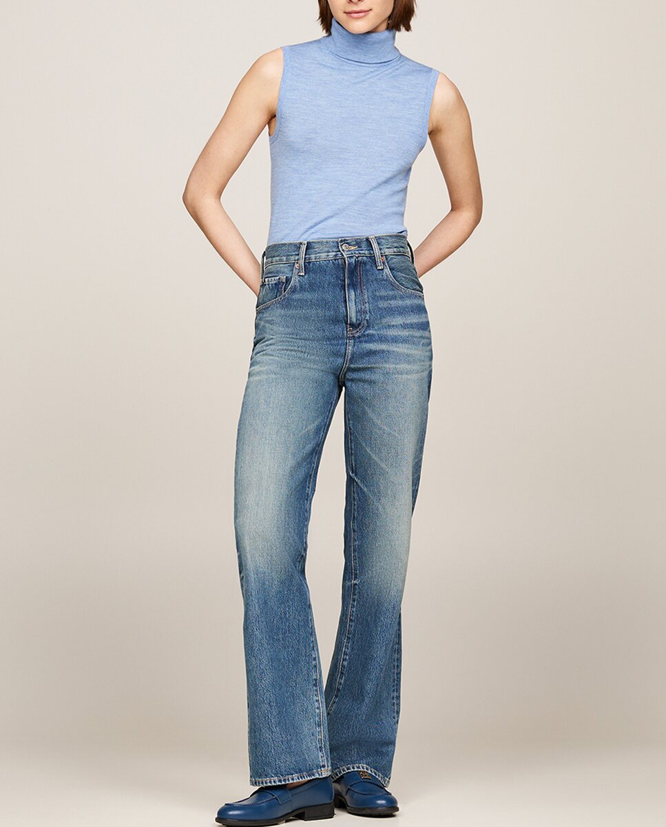 Imagen 0 de Jersey de mujer sin mangas y con cuello alto