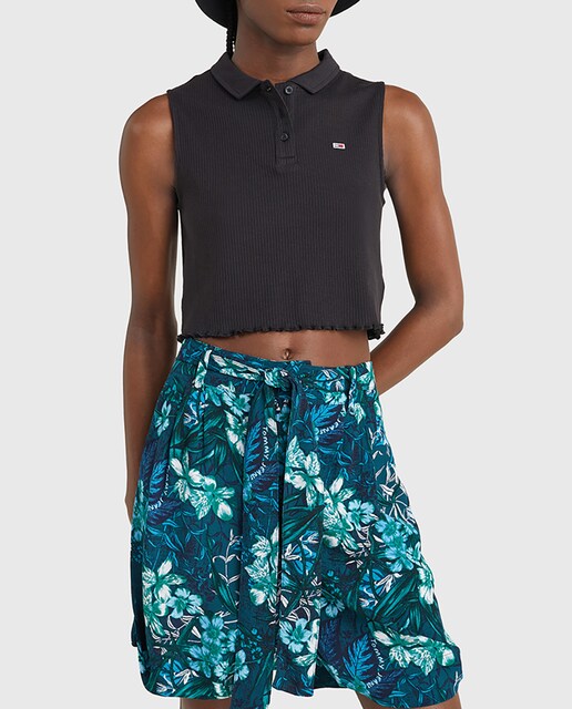 Imagen 0 de Polo de mujer sin mangas largo crop.