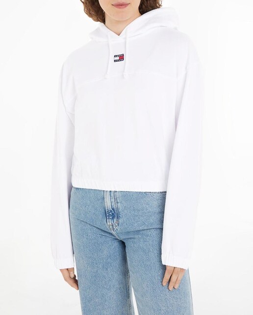 Imagen 0 de Sudadera de mujer con capucha y goma elástica en cintura y puños