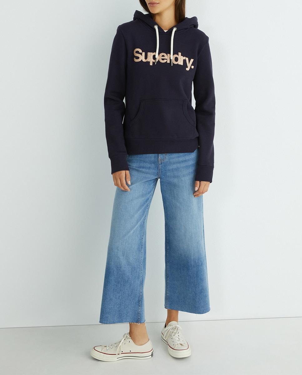 Imagen 0 de Sudadera de mujer con capucha y logotipo Metallic Core