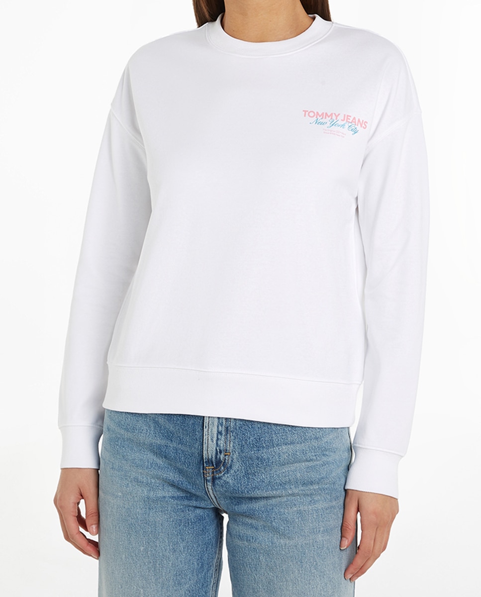 Imagen 0 de Sudadera de mujer de cuello redondo y fit boxy