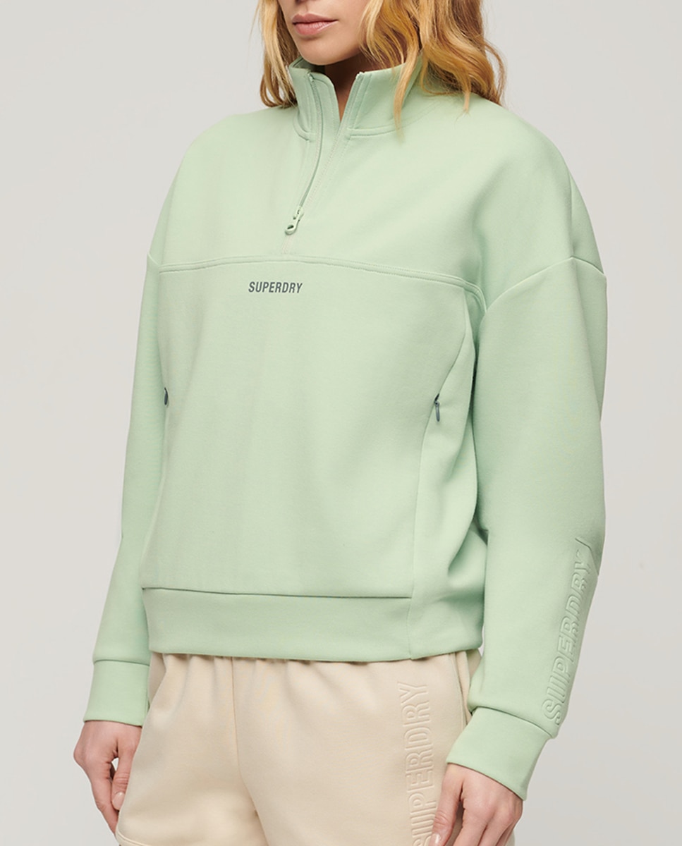 Imagen 0 de Sudadera Sport Tech con media cremallera y corte relajado de mujer