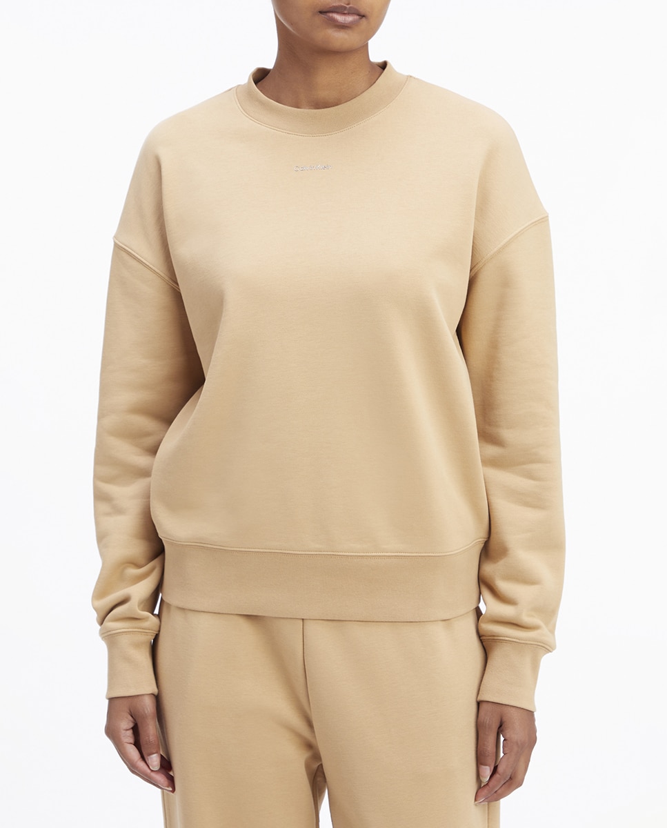 Imagen 0 de Sudadera de mujer relaxed fit con cuello redondo
