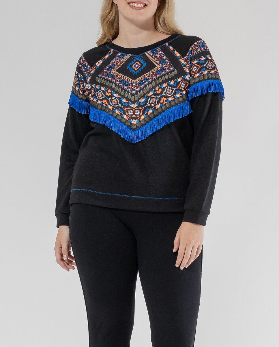 Imagen 0 de Sudadera etnica flecos