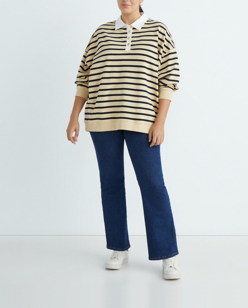 Imagen 0 de Sudadera de mujer con cuello redondo y fit regular