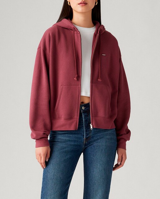 Imagen 0 de Sudadera de mujer con capucha y cremallera