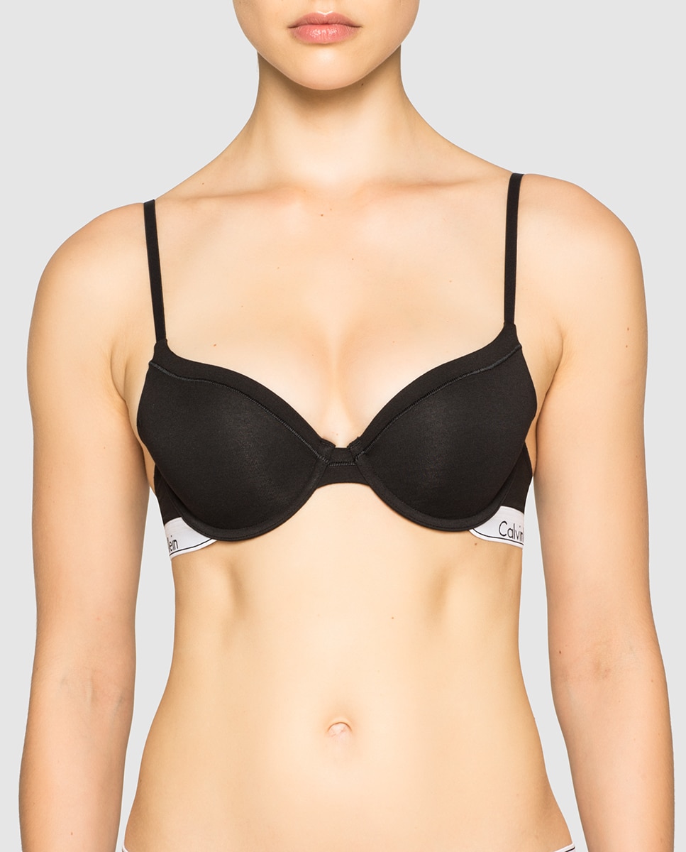 Imagen 0 de Sujetador de algodón de mujer Calvin Klein preformado con aro