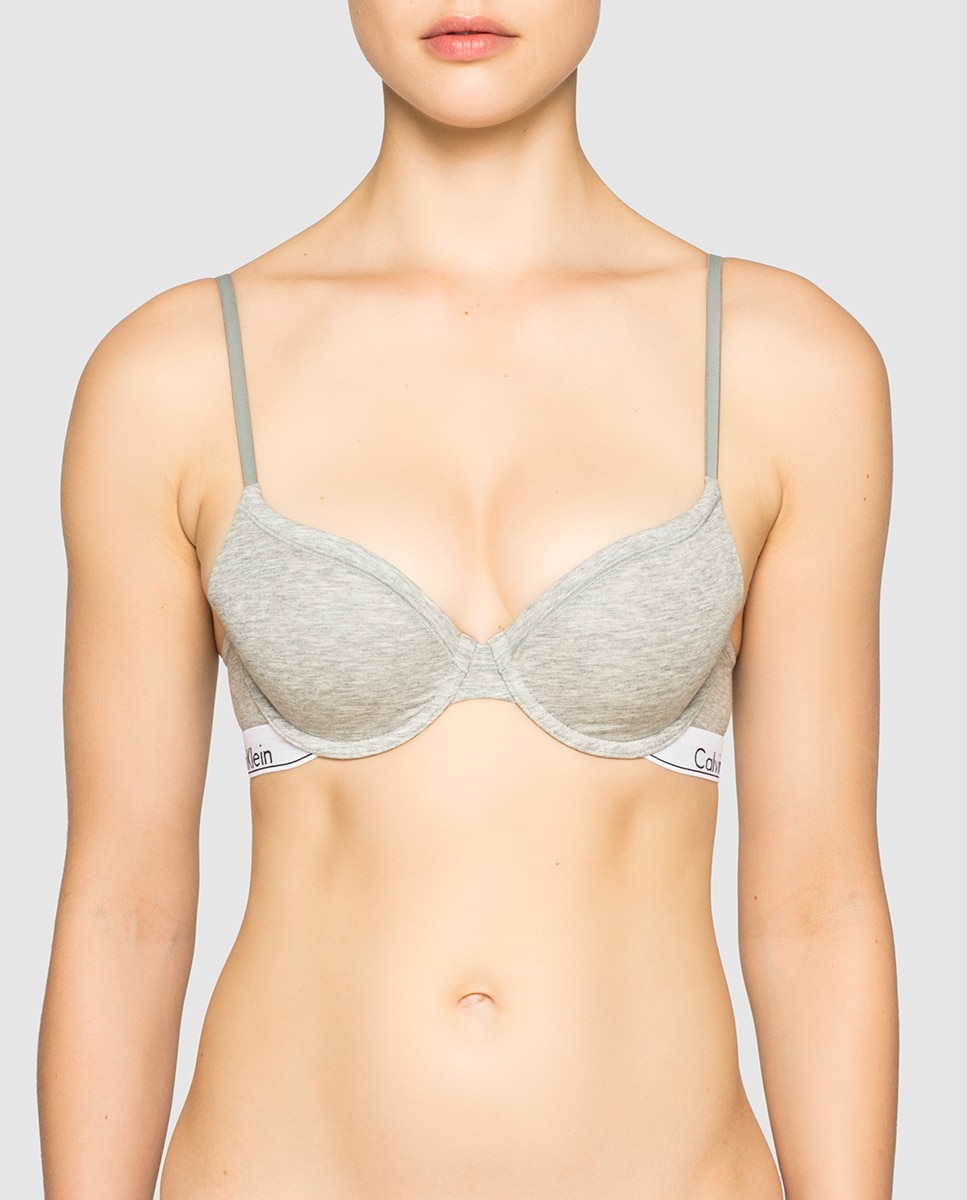 Imagen 0 de Sujetador de algodón de mujer Calvin Klein preformado con aro