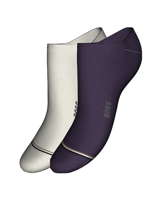 Imagen 0 de Pack de dos calcetines tobilleros de mujer en color blanco