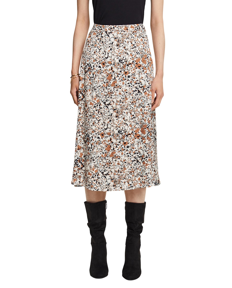 Falda midi de viscosa estampada — oferta en Primeriti