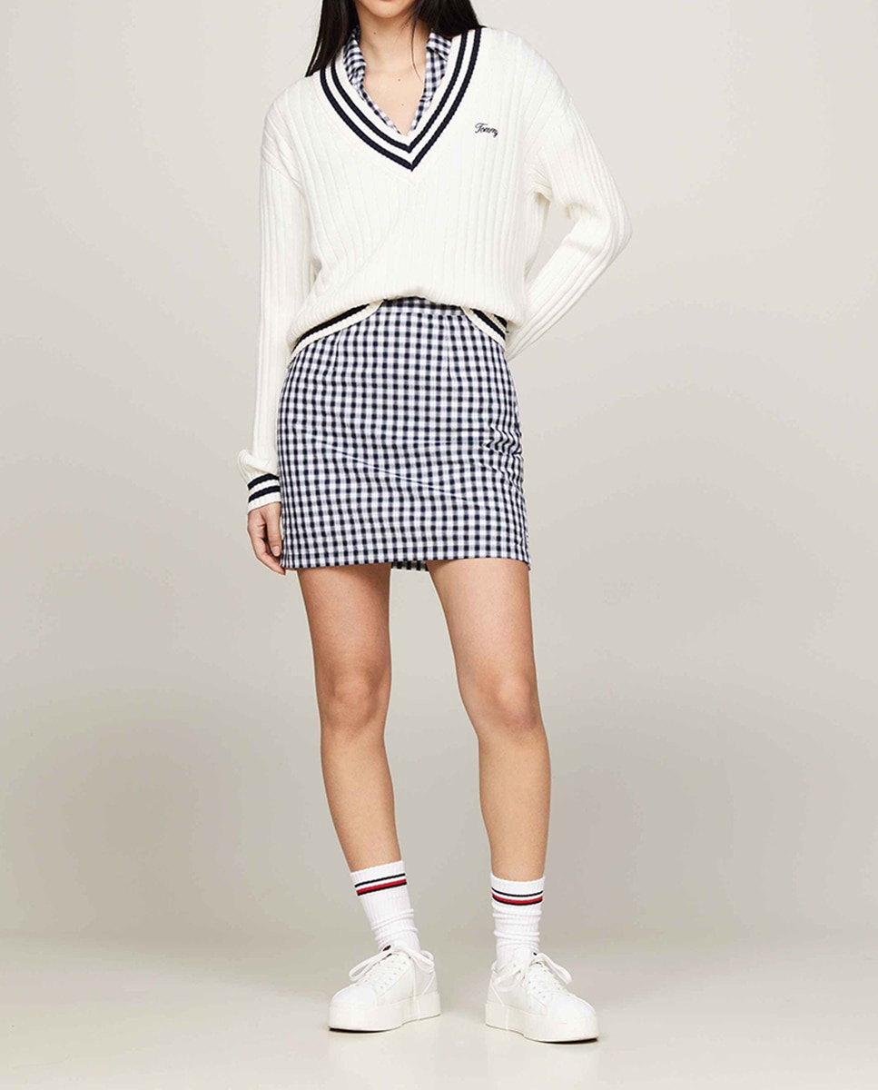 Imagen 0 de Falda mini de cuadros vichy