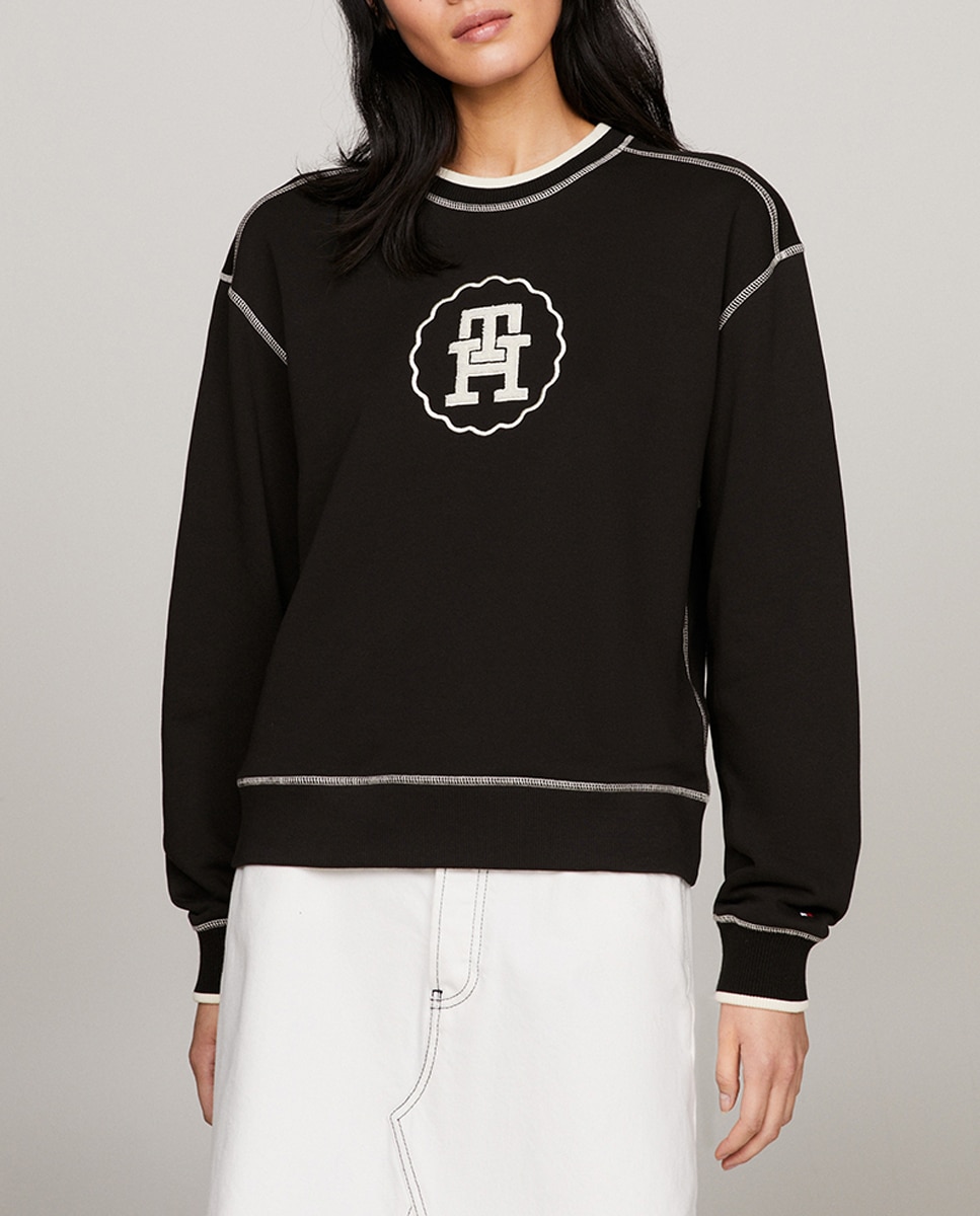 Imagen 0 de Sudadera de mujer regular de cuello redondo