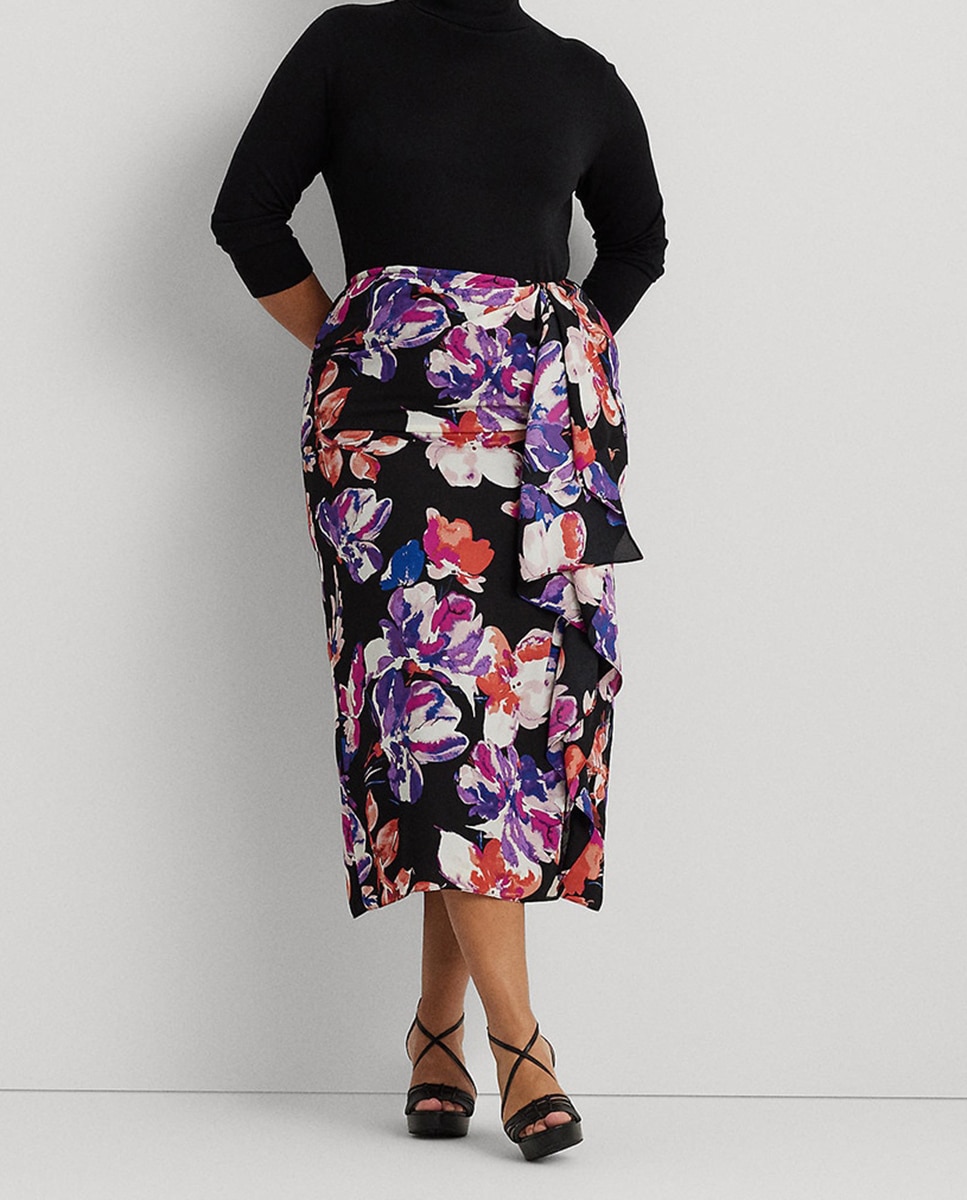 Imagen 0 de Falda midi con flores