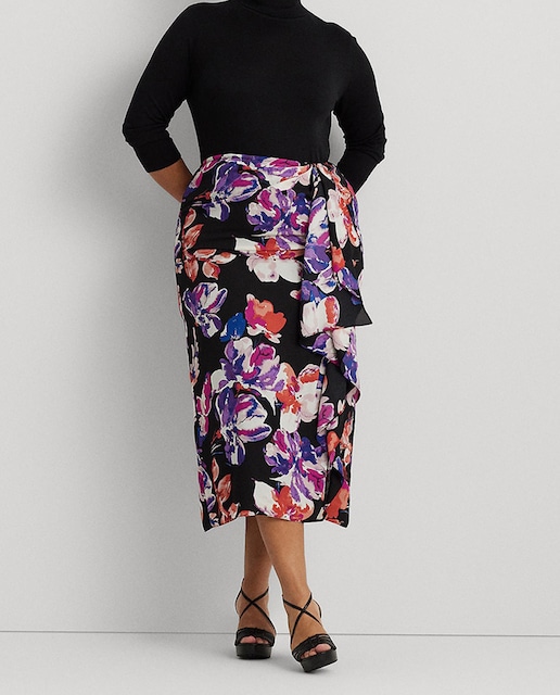 Imagen 0 de Falda midi con flores