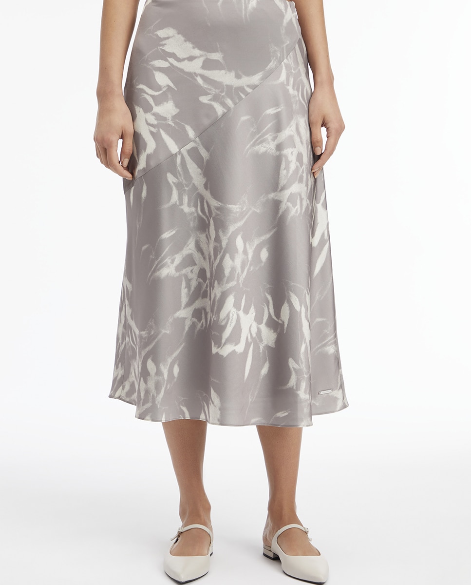 Imagen 0 de Falda midi envolvente con estampado floral